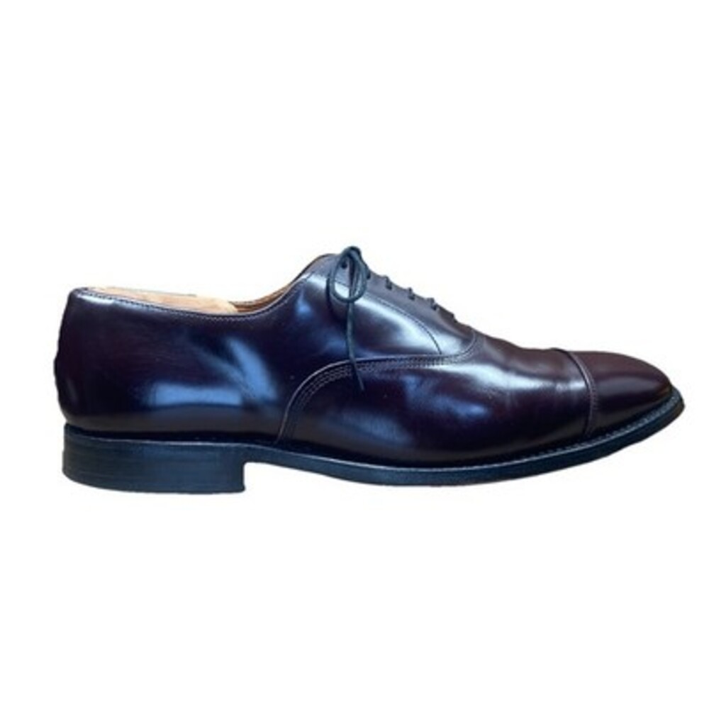 Allen Edmonds Park Avenue Cap Toe Oxfords Mens‎ 10 D5675 Burgundy Leather USA